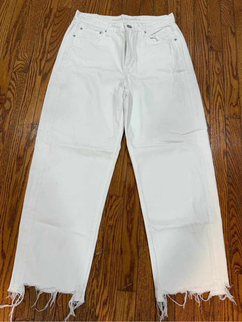 American Eagle Outfitters White Straight-Leg Women's Jeans